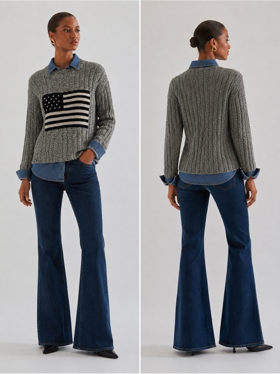 Polo Ralph Lauren Sweaters - Polo Ralph Lauren American Flag Cable Knit Cotton Sweater Size M